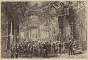 Mottakelse av Napoleon III, i tronrommet i Tuileriene, på nyttårsdag